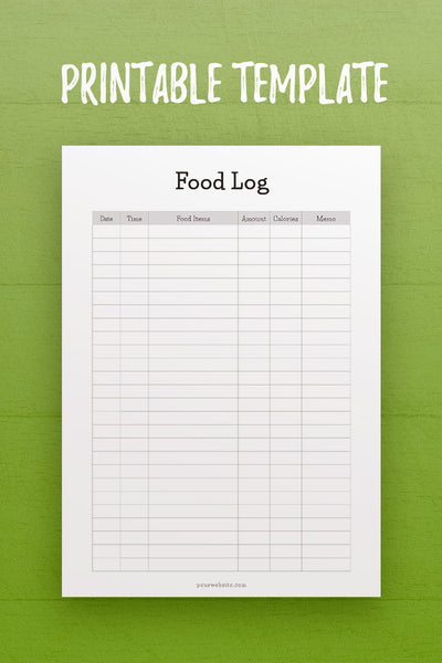 HF: Food Log Template