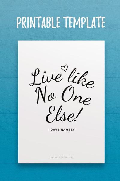 IQ: Live Like No One Else Quote Template