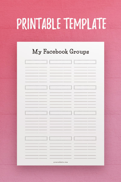CSB: My Facebook Groups Template
