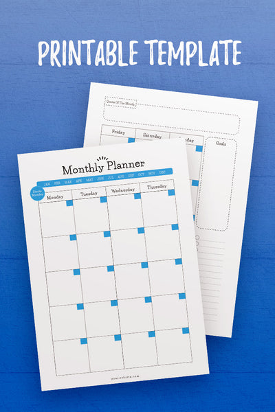 GP: Monthly Planner Template [Monday]