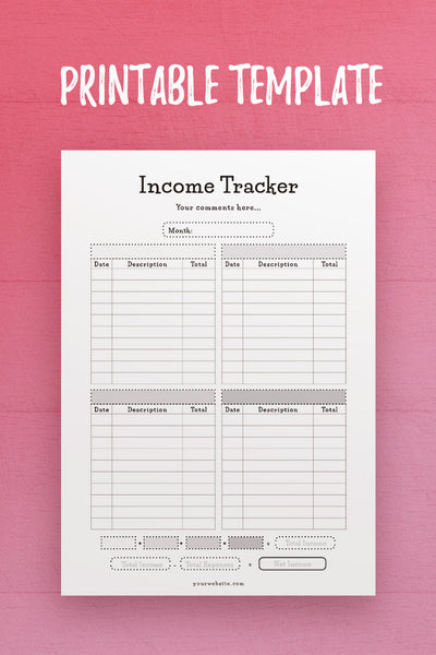 CSB: Income Tracker Template