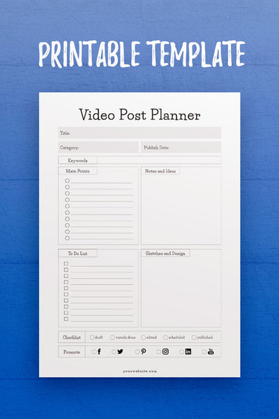 GP: Video Post Planner Template