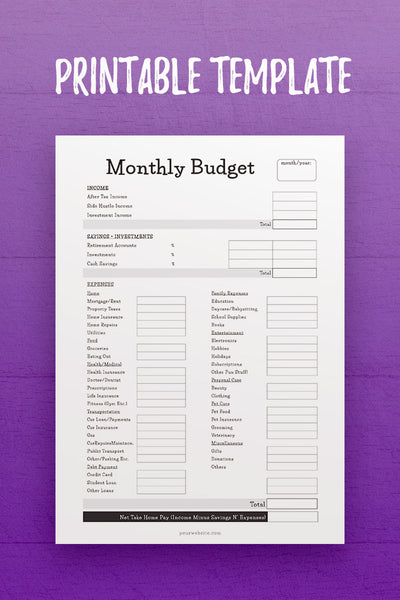 FP: Monthly Budget 2 Template
