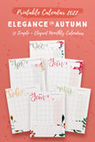 2022 Calendar: Elegance in Autumn
