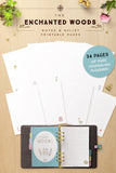 Enchanted Woods Note Pages and Bullet Journal Printable Pages