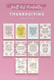 Floral Thanksgiving Quotes Wall Art