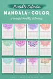 Undated Calendar: Mandala in Color