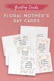 Floral Mother's Day Printable Cards*