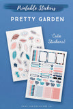 Pretty Garden Printable Stickers (188 Stickers)