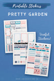 Pretty Garden Printable Stickers (188 Stickers)