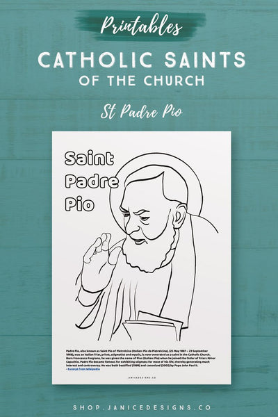CS: Saint Padre Pio Coloring Page