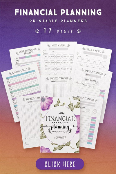 Financial Planning Printables (17 Pages)