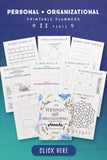 Personal And Organizational Planners (33 Pages)
