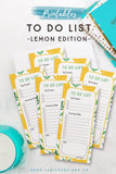 To Do List Printable - Lemon Edition*