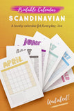 Undated Calendar: Scandinavian Design