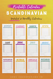 Undated Calendar: Scandinavian Design