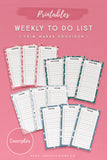 Weekly To Do List Printables