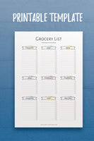TL: Grocery List Template