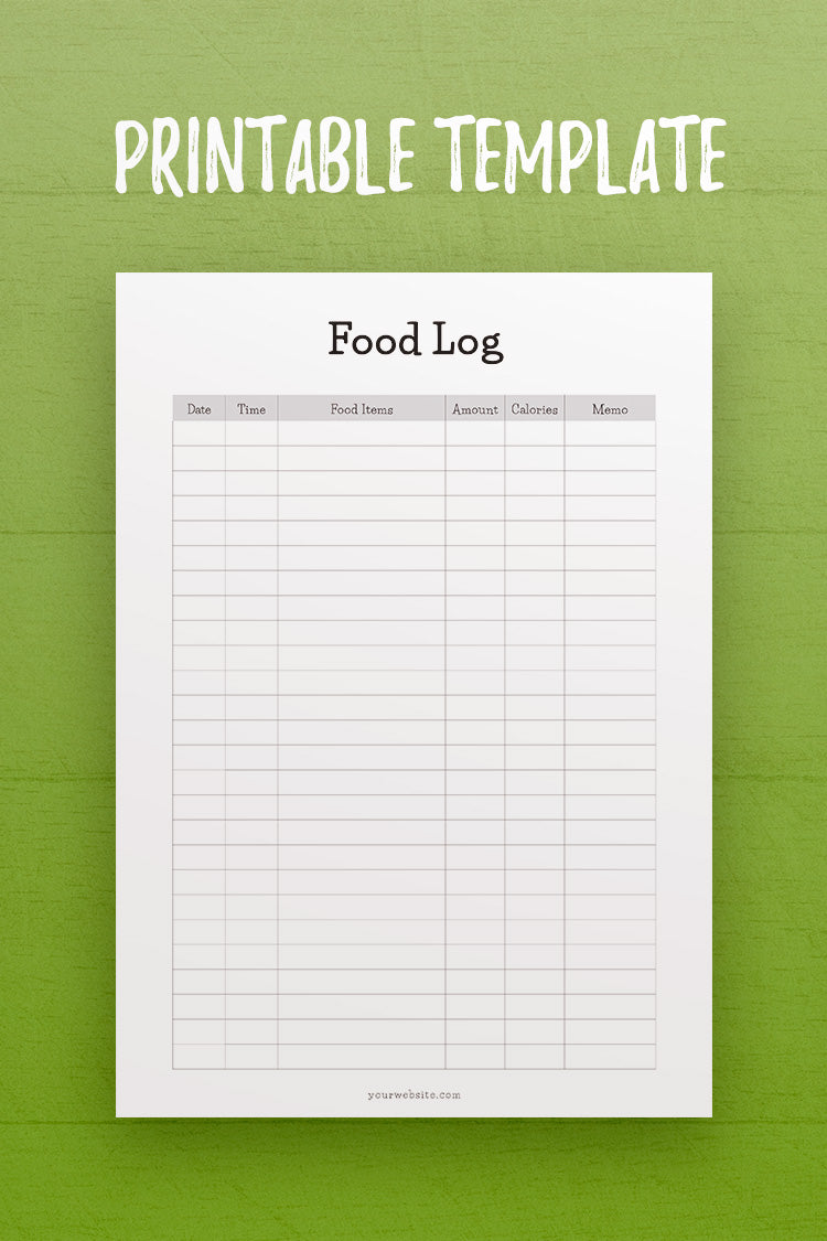 HF: Food Log Template hf-food-log-template