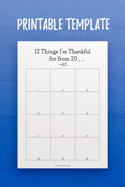 GP: 12 Things I'm Thankful For Template