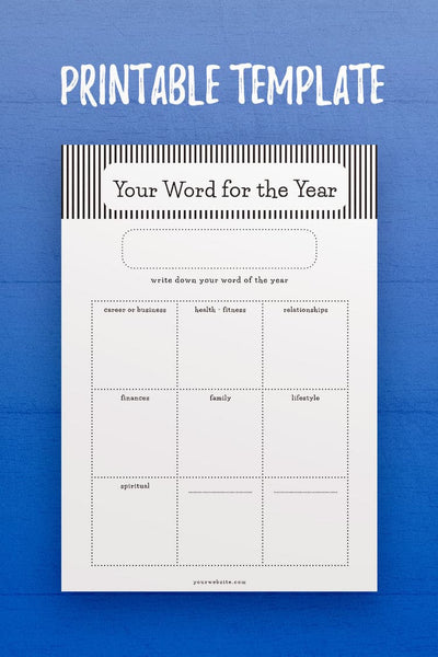 GP: Word for the Year Template