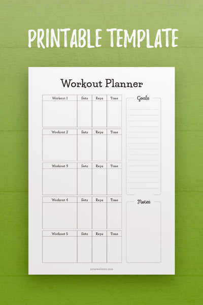 HF: Workout Planner Template