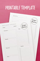 YY: Project Planner Template