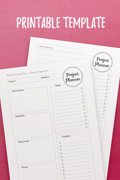YY: Project Planner Template