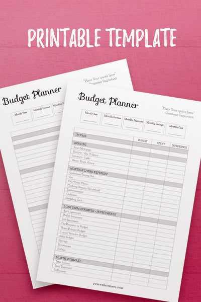 YY: Budget Planner Template