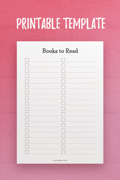 CSB: Books to Read Template