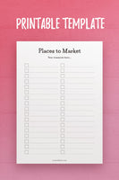 CSB: Places to Market Template
