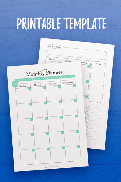 GP: Monthly Planner Template [Sunday]