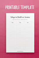 YY: Ways to Build An Income Template