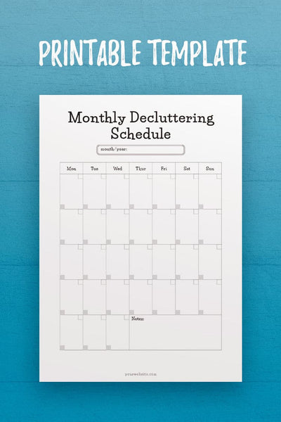 MOL: Monthly Decluttering Schedule Template