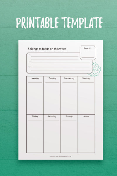 P1: Lovely Weekly Planner 1 Template