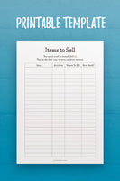 MOL: Items to Sell Template
