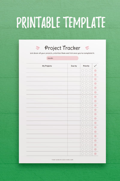 T1: Project Tracker Template