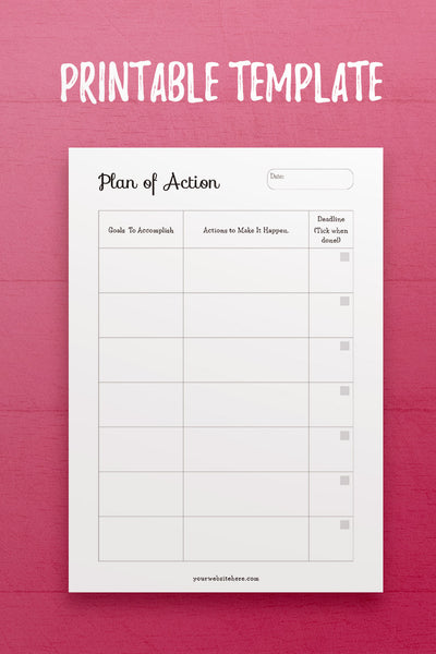 YY: Plan of Action Template