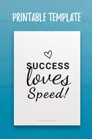 IQ: Success Loves Speed Quote Template
