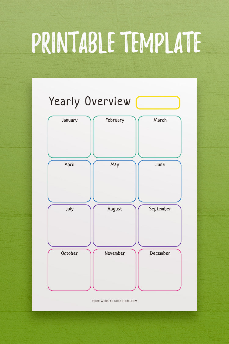 Year Overview Example GS: Yearly Overview Template