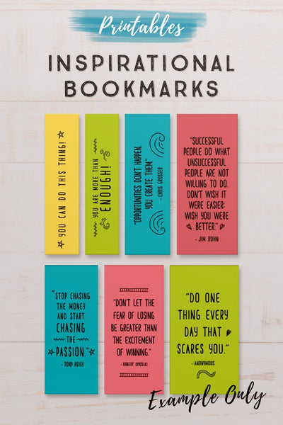 Inspirational Planner Bookmarks - Hey, Let's Make Stuff