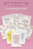 Floral Thanksgiving Quotes Wall Art