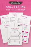 Goal Setting Printables_pink and black