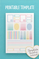 Macaroon Stickers Template