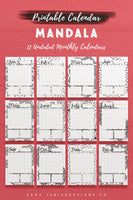 Undated Calendar: Mandala