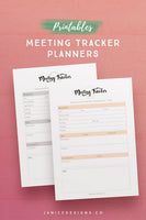 Meeting Tracker Planner Printables