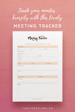 Meeting Tracker Planner Printable in Color