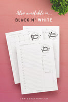 Monthly, Weekly and Daily Planner Printables in Black and White
