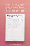 Plan of Action Planner Printable