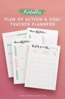 Plan of Action and Goal Tracker Planner Printables